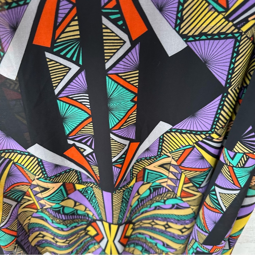 TOBI VINTAGE 90s Geometric Abstract Slip Dress S Made in USA - Picture 8 of 12